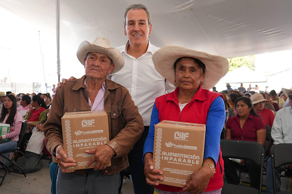 Refuerza Pepe Chedraui seguridad alimentaria con más de 2 mil despensas en Santo Tomás Chautla