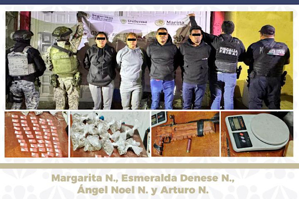 Detiene FGE a cuatro integrantes de “Los Caica” en Chietla