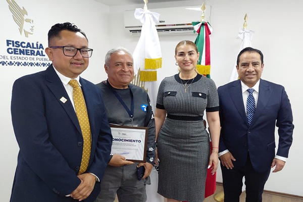 CAETO recibe reconocimiento de la Fiscalía General del estado