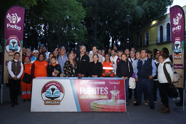 Inaugura Gobierno de Pepe Chedraui mantenimiento integral de la Fuente Álvaro Obregón