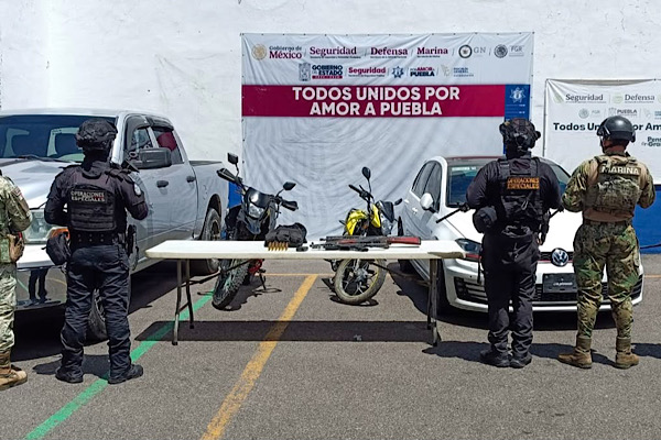 Policía Estatal realiza aseguramiento en Los Reyes de Juárez