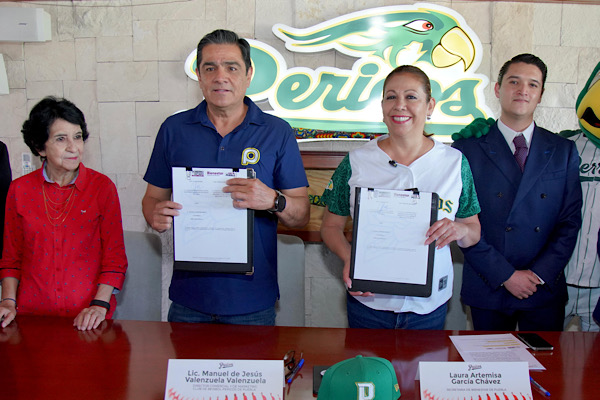 Firma Laura Artemisa convenio de colaboración con Pericos para impulsar deporte entre niñez