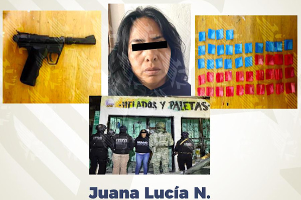 FGE asegura inmueble y detiene a una mujer por narcomenudeo en la Miguel Hidalgo