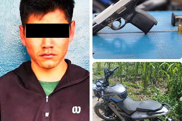 Detiene Policía Estatal a hombre armado en Texmelucan