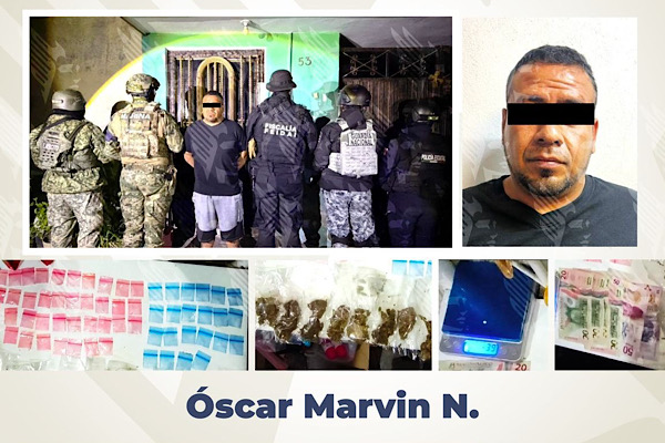 Catean inmueble y detienen a presunto vendedor de droga en Izúcar